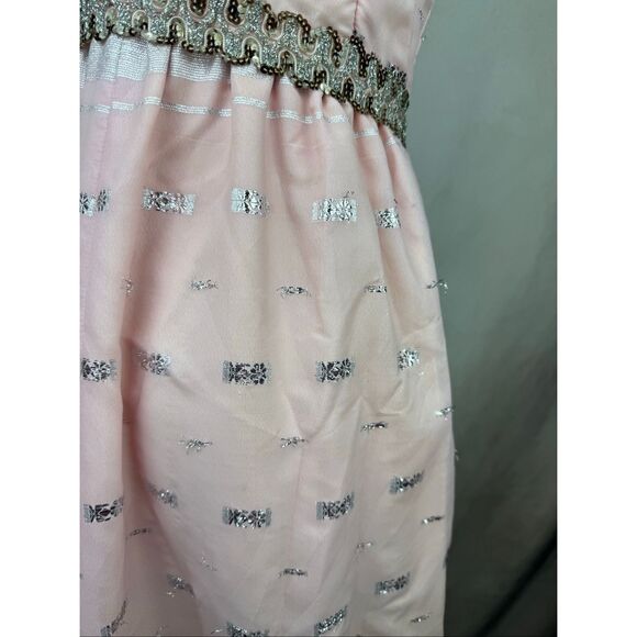 Vintage 1960s Brocade Hostess Dress Mod MCM Size Small READ/FLAWED - Picture 12 of 14
